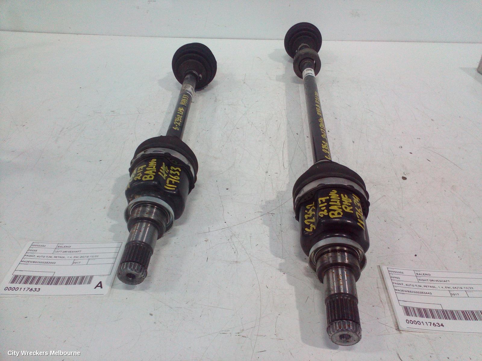 SUZUKI BALENO RIGHT DRIVESHAFT, FRONT, AUTO T/M, PETROL, 1.4, EW, 04/2016 - 12/2022