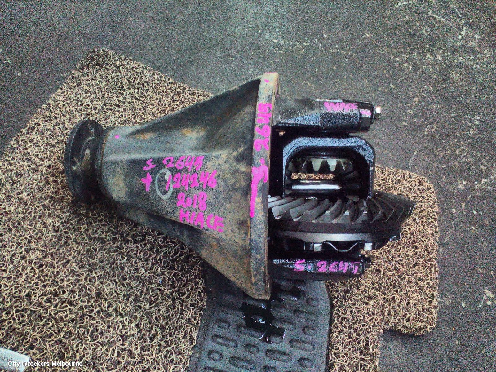 TOYOTA HIACE DIFFERENTIAL CENTRE, REAR, PETROL, TRH, 4.875 RATIO (A07A CODE), NON LSD TYPE, 03/2015 - 04/2019