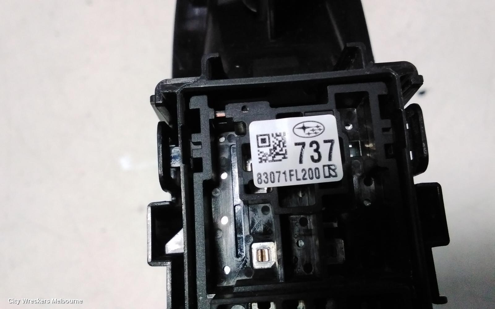 SUBARU FORESTER PWR DR WIND SWITCH, LH/RH REAR, SK, BLACK TIP, 08/2018 ONWARDS