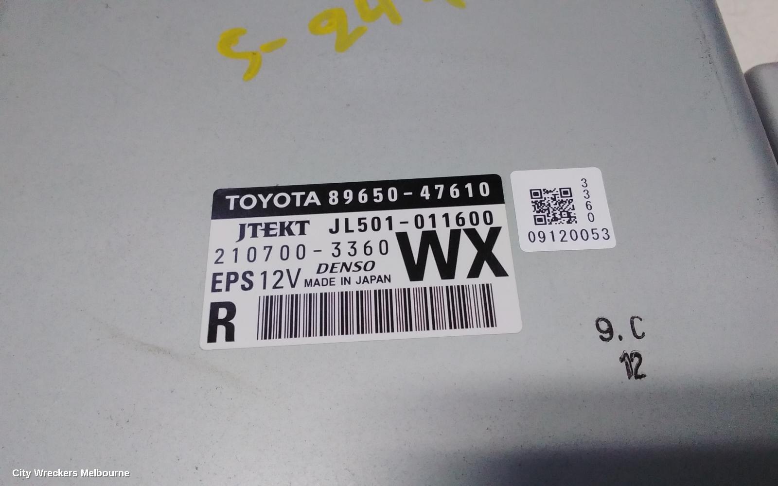 TOYOTA PRIUS ECU, ZVW40R, PRIUS V, POWER STEERING ECU, P/N 8965047371, 05/2012 - 03/2021