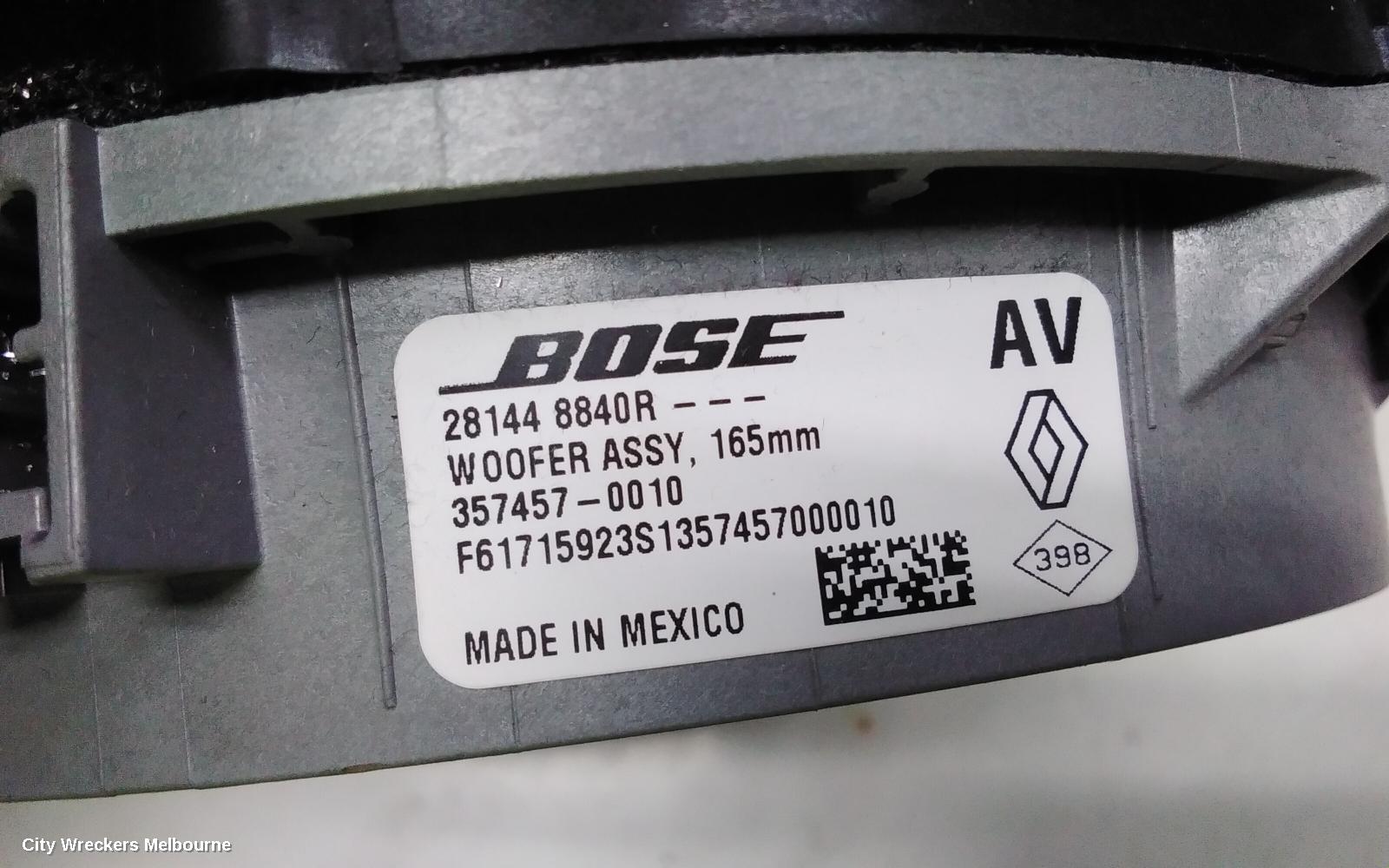 RENAULT MEGANE SPEAKER, GEN 4, 06/2016 - 02/2020