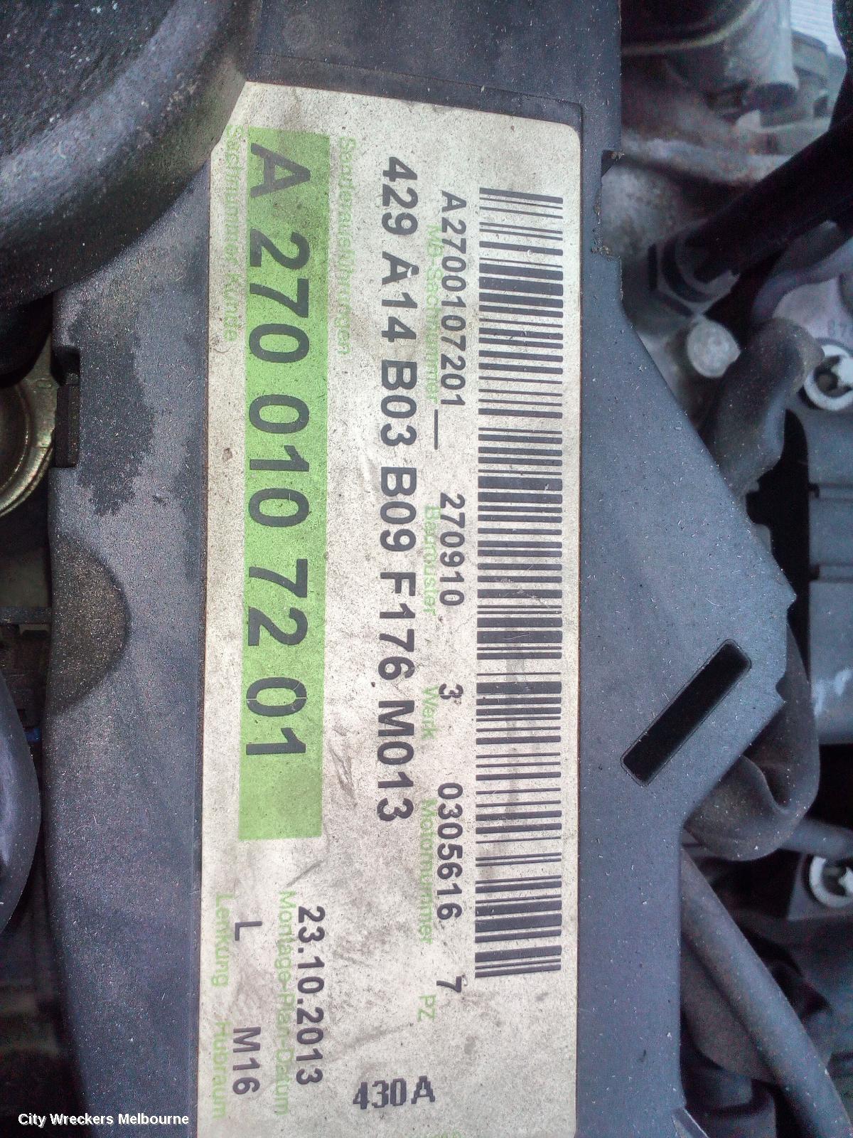 MERCEDES CLA CLASS ENGINE, PETROL, 1.6, TURBO, 115KW, CAMTRONIC TYPE, C117/X117, CLA200, 270.910 CODE, 09/2013 - 01/2019