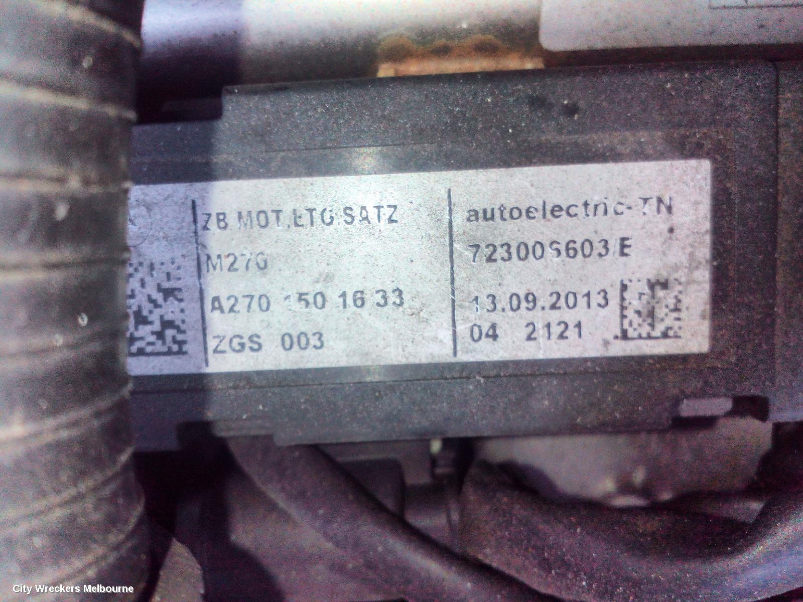 MERCEDES CLA CLASS ENGINE, PETROL, 1.6, TURBO, 115KW, CAMTRONIC TYPE, C117/X117, CLA200, 270.910 CODE, 09/2013 - 01/2019