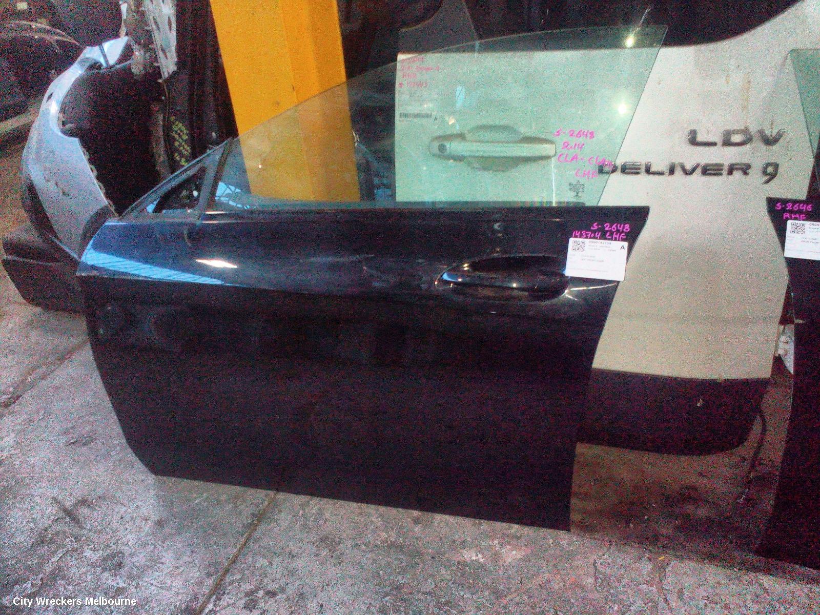 MERCEDES CLA CLASS LEFT FRONT DOOR, C117/X117, COUPE/WAGON, 09/2013 - 01/2019