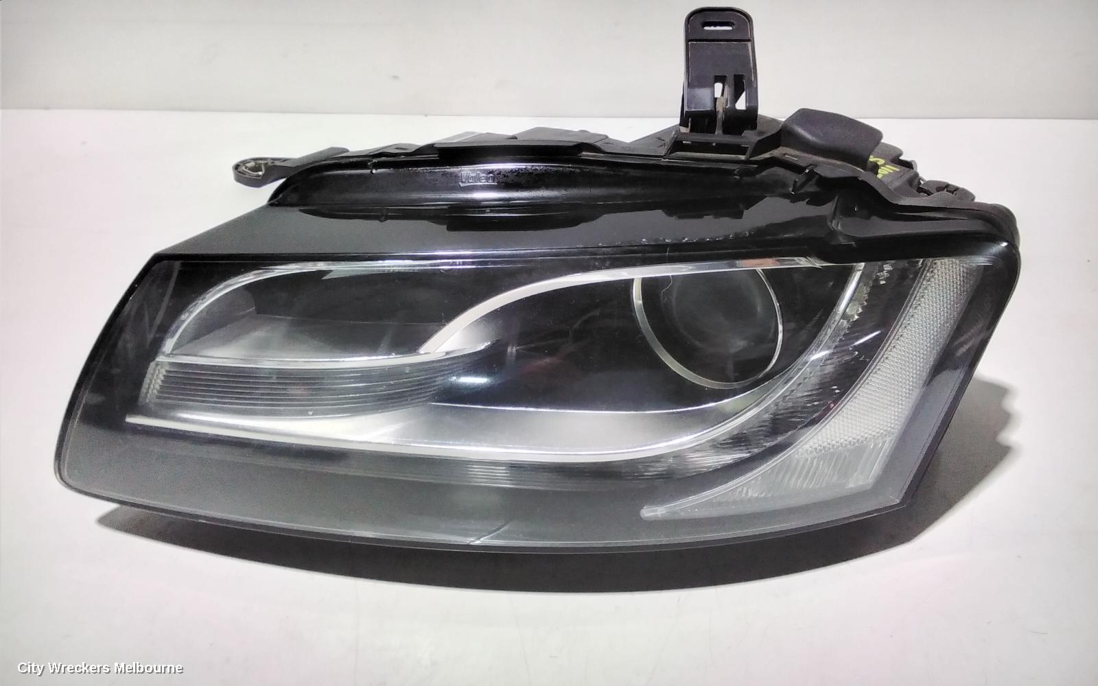 AUDI A5 LEFT HEADLAMP, 8T, A5/S5, BI-XENON, NON ADAPTIVE TYPE, 10/2007 - 01/2012