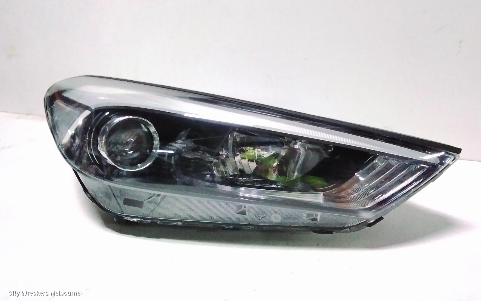 HYUNDAI TUCSON RIGHT HEADLAMP, TL, ACTIVE/ACTIVE X, KOREAN BUILT (VIN KMHJ), HALOGEN TYPE, W/ DAYTIME RUNNING LAMP, 07/2015 - 06/2018