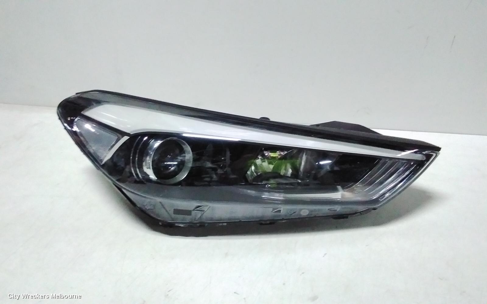 HYUNDAI TUCSON RIGHT HEADLAMP, TL, ACTIVE/ACTIVE X, KOREAN BUILT (VIN KMHJ), HALOGEN TYPE, W/ DAYTIME RUNNING LAMP, 07/2015 - 06/2018
