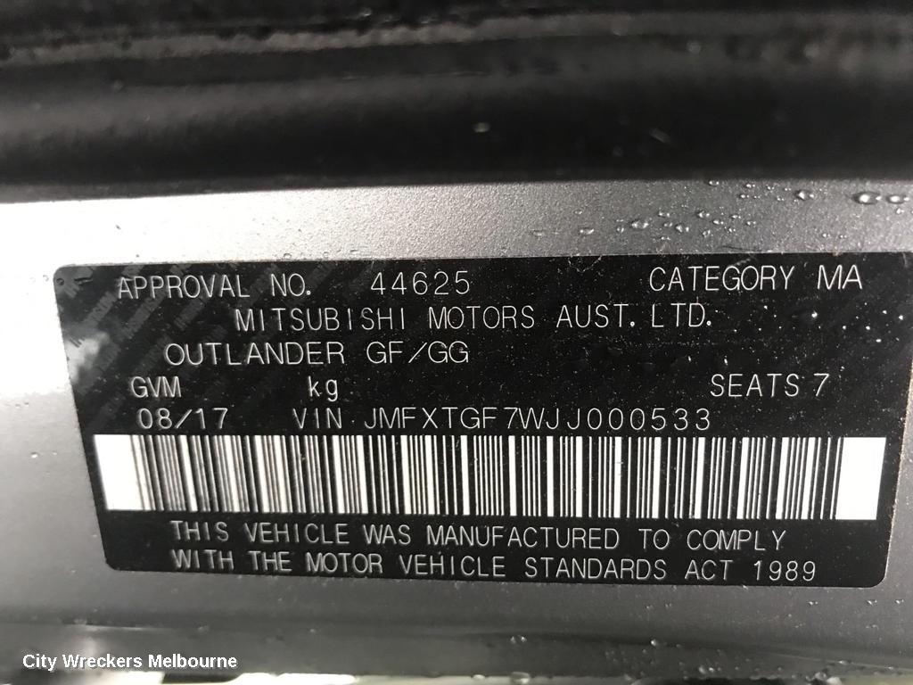 MITSUBISHI OUTLANDER LEFT FRONT DOOR WINDOW, ZJ-ZK, 10/2012 ONWARDS