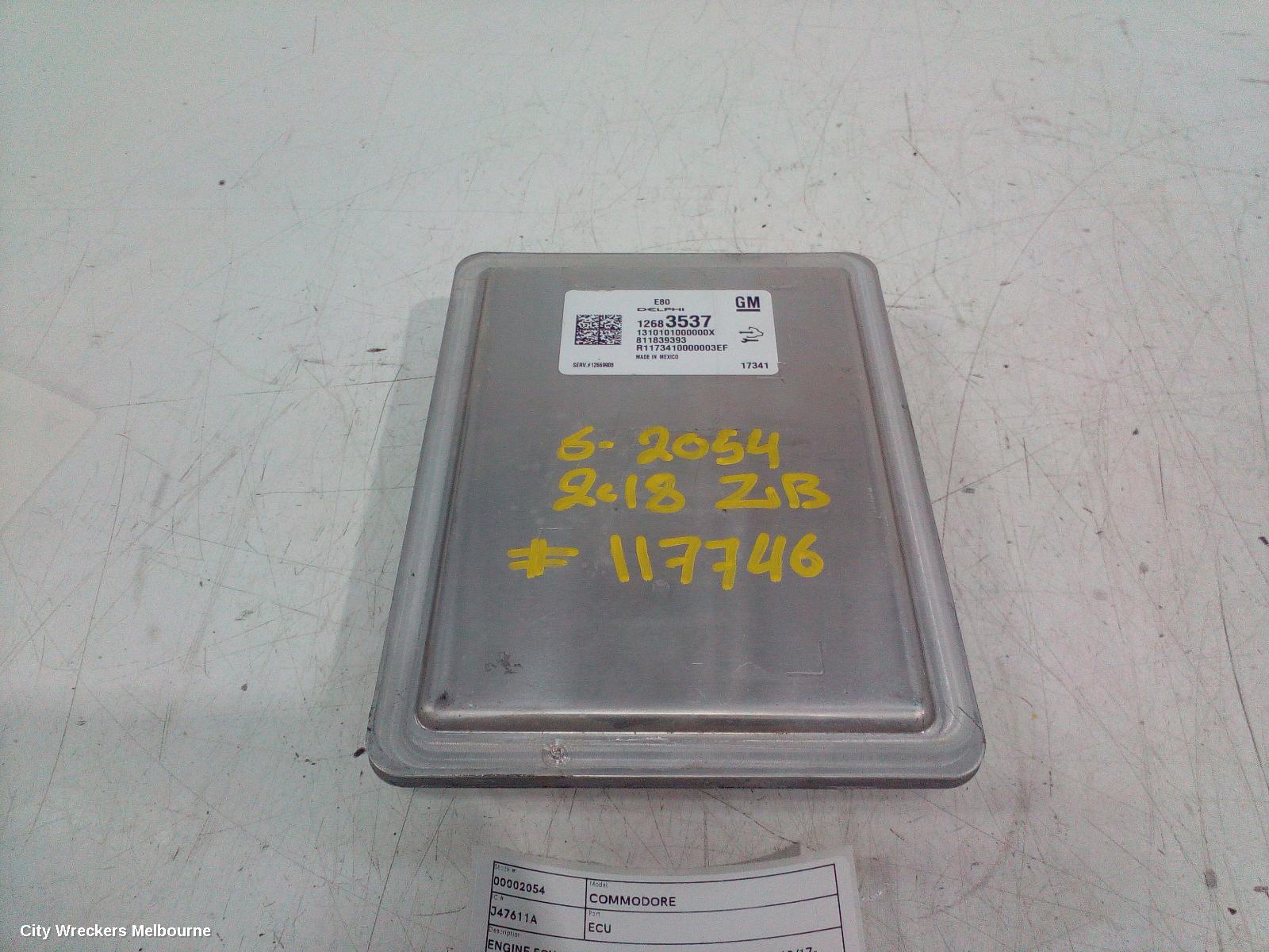 HOLDEN COMMODORE ECU, ENGINE ECU, 2.0, PETROL, B20NFT, ECU ONLY, ZB, 10/2017 - 12/2020