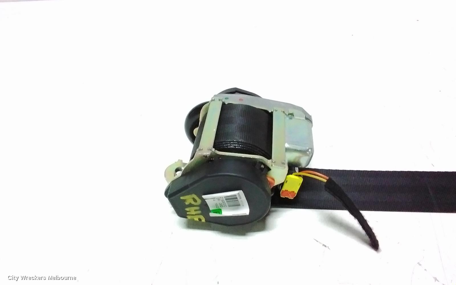 PEUGEOT 308 SEATBELT/STALK, RH FRONT, SEAT BELT ONLY, HATCH/WAGON, T9, 10/2014 - 01/2021