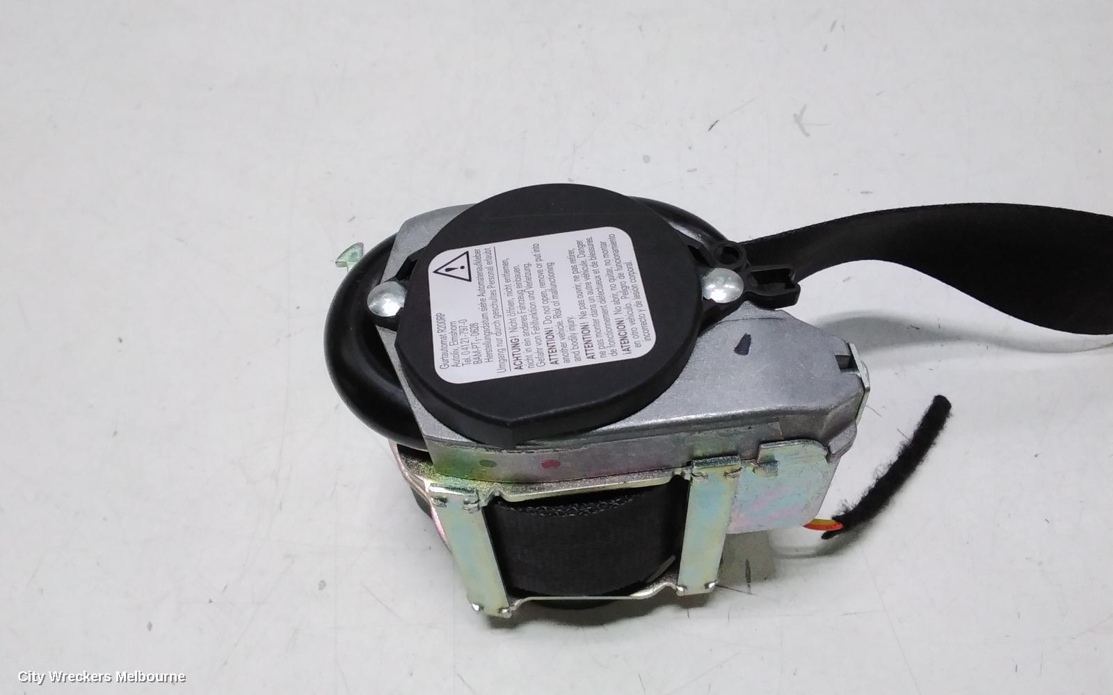 PEUGEOT 308 SEATBELT/STALK, RH FRONT, SEAT BELT ONLY, HATCH/WAGON, T9, 10/2014 - 01/2021