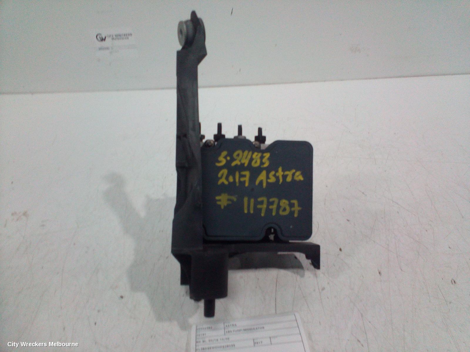 HOLDEN ASTRA ABS PUMP/MODULATOR, BK-BL, 09/2016 - 12/2020