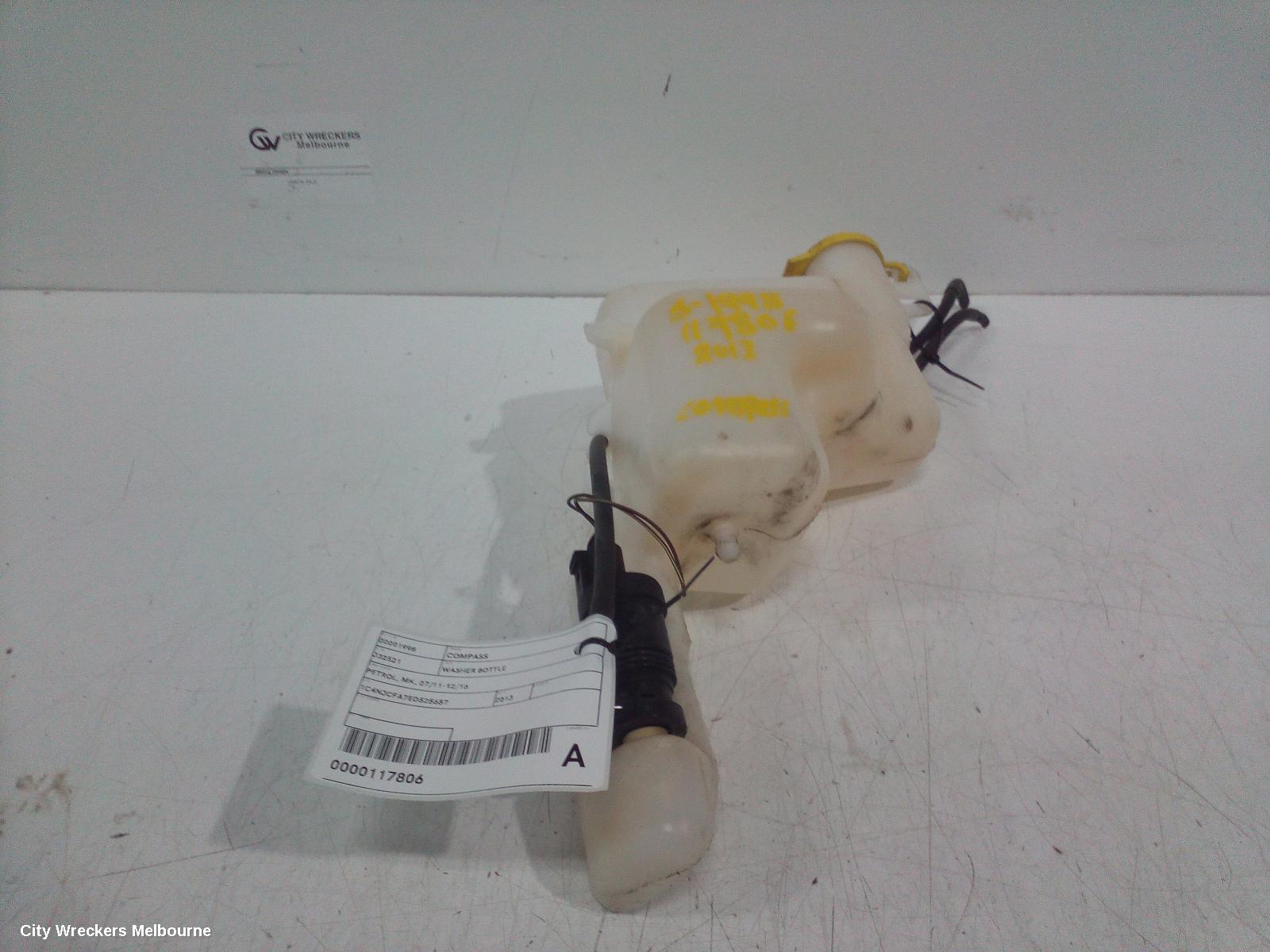 JEEP COMPASS WASHER BOTTLE, PETROL, MK, 07/2011 - 12/2016