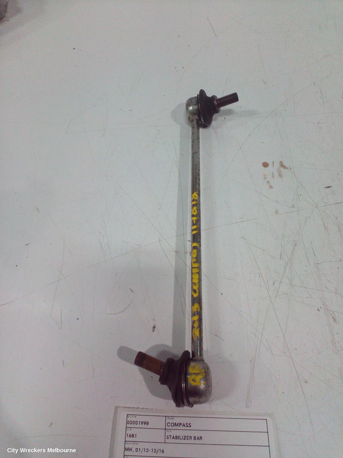 JEEP COMPASS STABILISER BAR, MK, 01/2012 - 12/2016