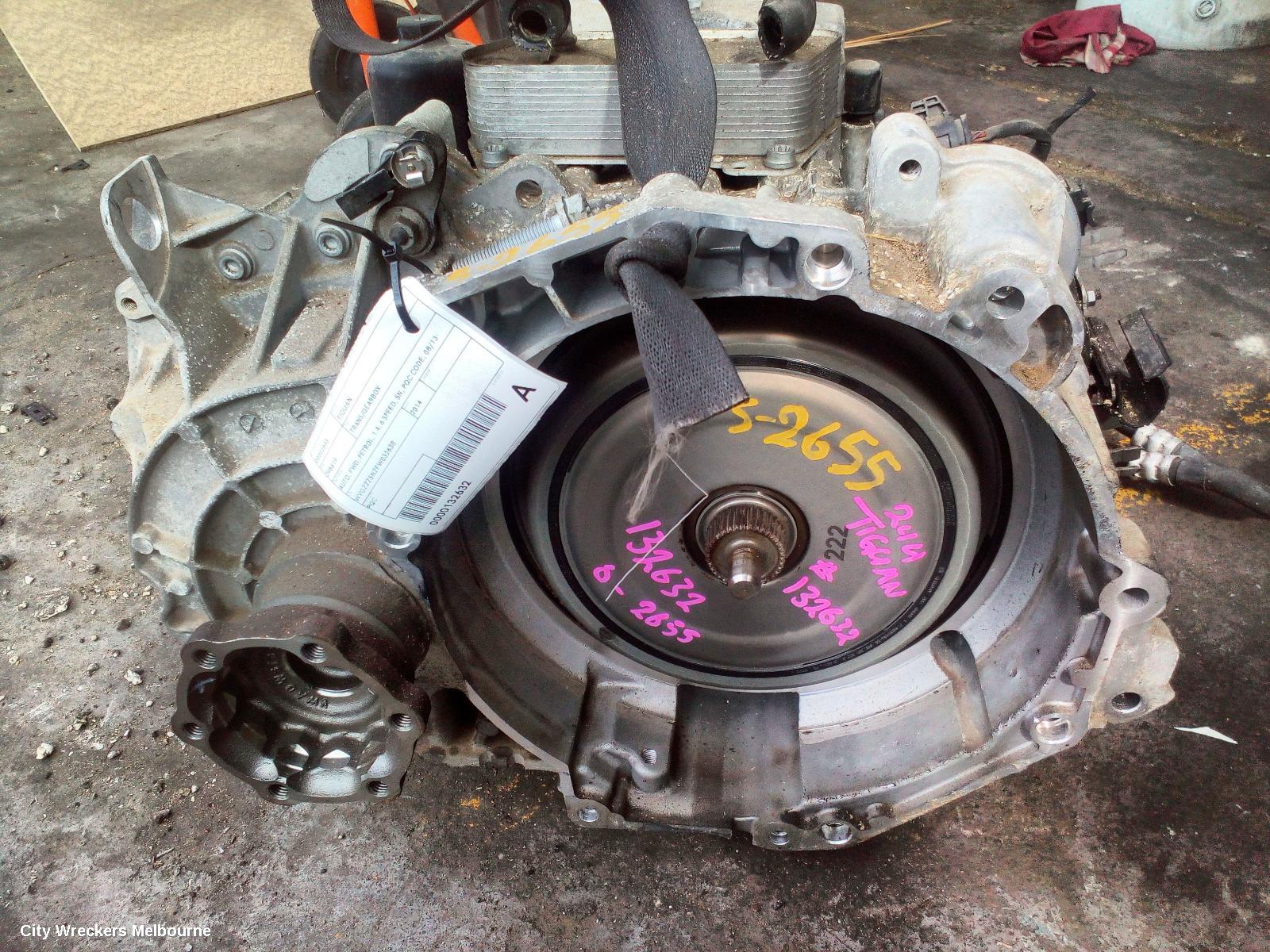 VOLKSWAGEN TIGUAN TRANS/GEARBOX, AUTO, FWD, PETROL, 1.4, 6 SPEED, 5N, PQC CODE, 08/2013 - 08/2016