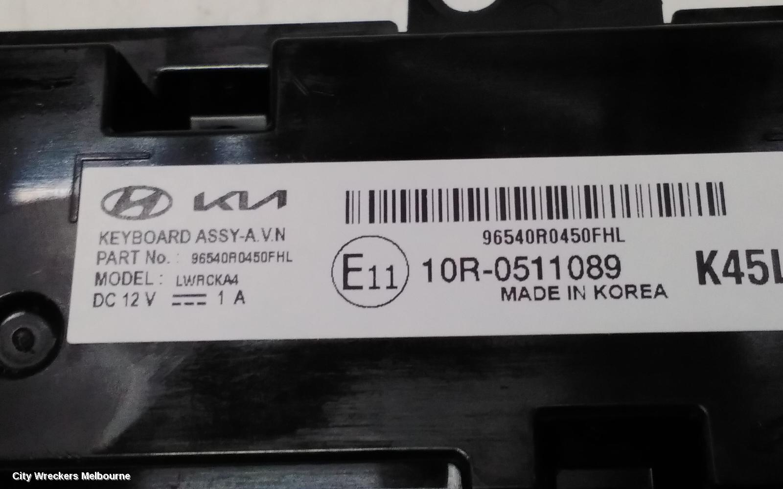 KIA CARNIVAL/GRAND CARNIVAL, KA4, 10/2020 ONWARDS, PART NO:96540R0450FHL  KEYBOARD ASSY (BLACK HI-GLOSSY FHV LIGHTING: 117848
