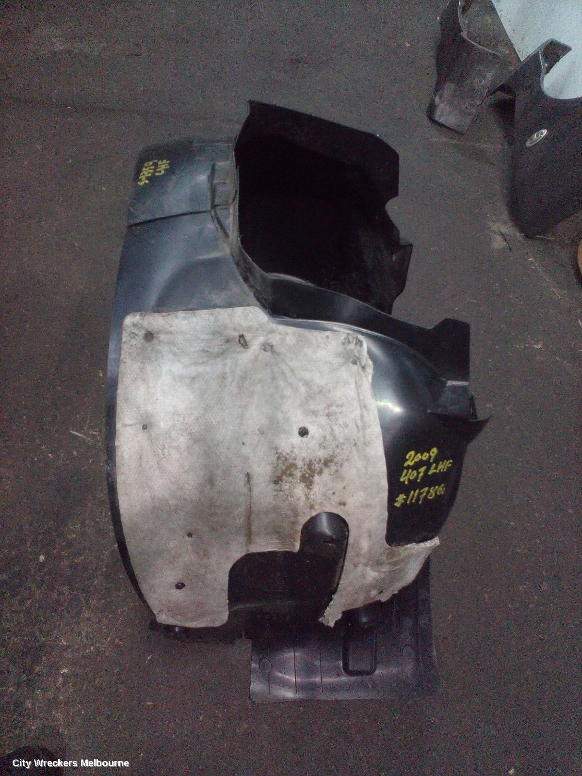 PEUGEOT 407 LEFT GUARD LINER, COUPE, 03/2006 - 05/2009