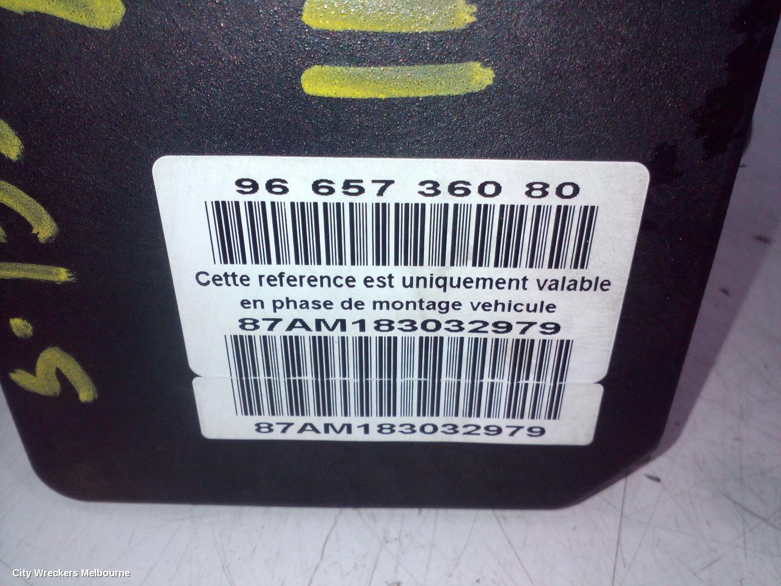 PEUGEOT 407 ABS PUMP/MODULATOR, 09/2004 - 06/2011