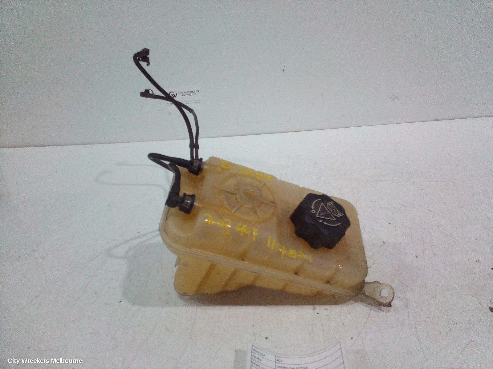 PEUGEOT 407 OVERFLOW BOTTLE, DIESEL, 2.7 V6, 07/2006 - 12/2011