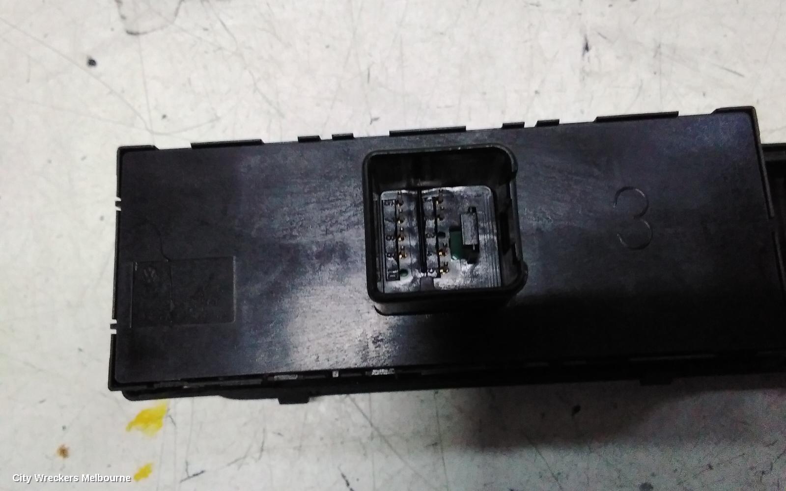 VOLKSWAGEN TIGUAN PWR DR WIND SWITCH, RH FRONT (MASTER SWITCH), W/O CHROME ON SWITCHES TYPE, 5N, 05/2008 - 08/2016