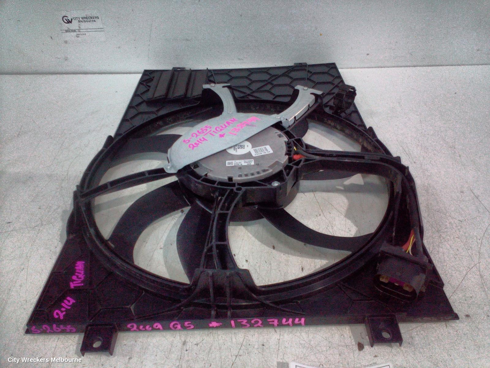 VOLKSWAGEN TIGUAN FAN, SINGLE FAN ASSY, 1.4, PETROL, 5N, 09/2009 - 08/2016