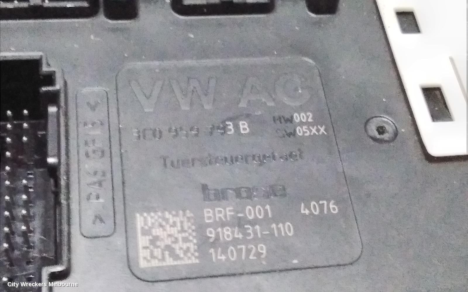 VOLKSWAGEN TIGUAN RIGHT FRONT WINDOW REG/MOTOR, 5N, POWER, 05/2008 - 08/2016