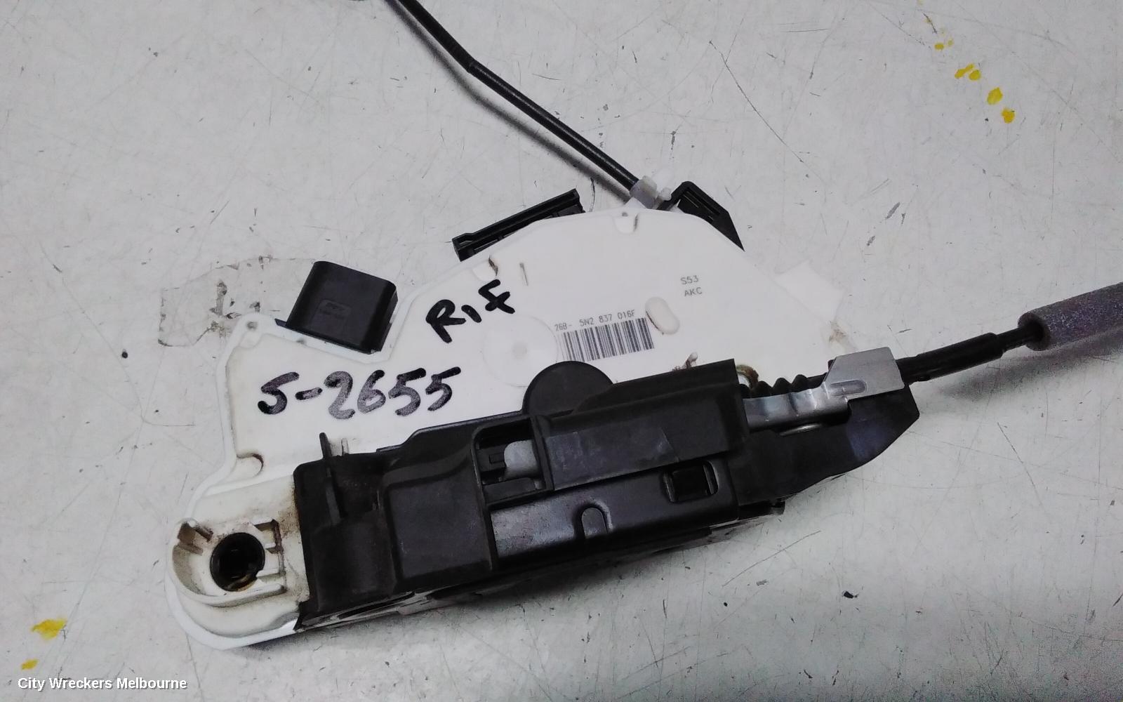 VOLKSWAGEN TIGUAN DOOR/BOOT/GATE LOCK, RIGHT FRONT DOOR LOCK, 5N, W/O SAFETY LOCK TYPE, P/N 5N2837016F (7 PIN), 07/2011 - 08/2016