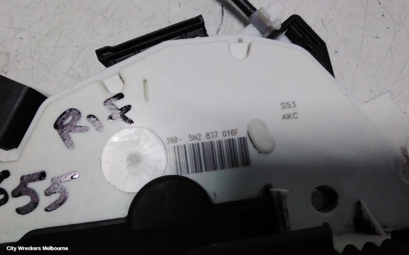 VOLKSWAGEN TIGUAN DOOR/BOOT/GATE LOCK, RIGHT FRONT DOOR LOCK, 5N, W/O SAFETY LOCK TYPE, P/N 5N2837016F (7 PIN), 07/2011 - 08/2016