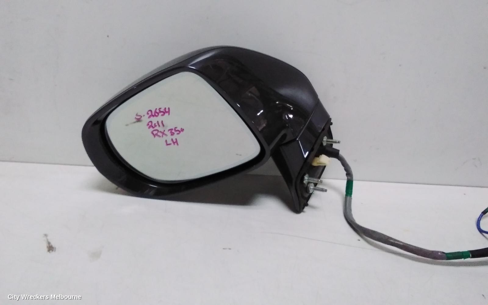 LEXUS RX SERIES LEFT DOOR MIRROR, AL10, COLOUR CODED, NON CAMERA TYPE, 12/2008 - 08/2015