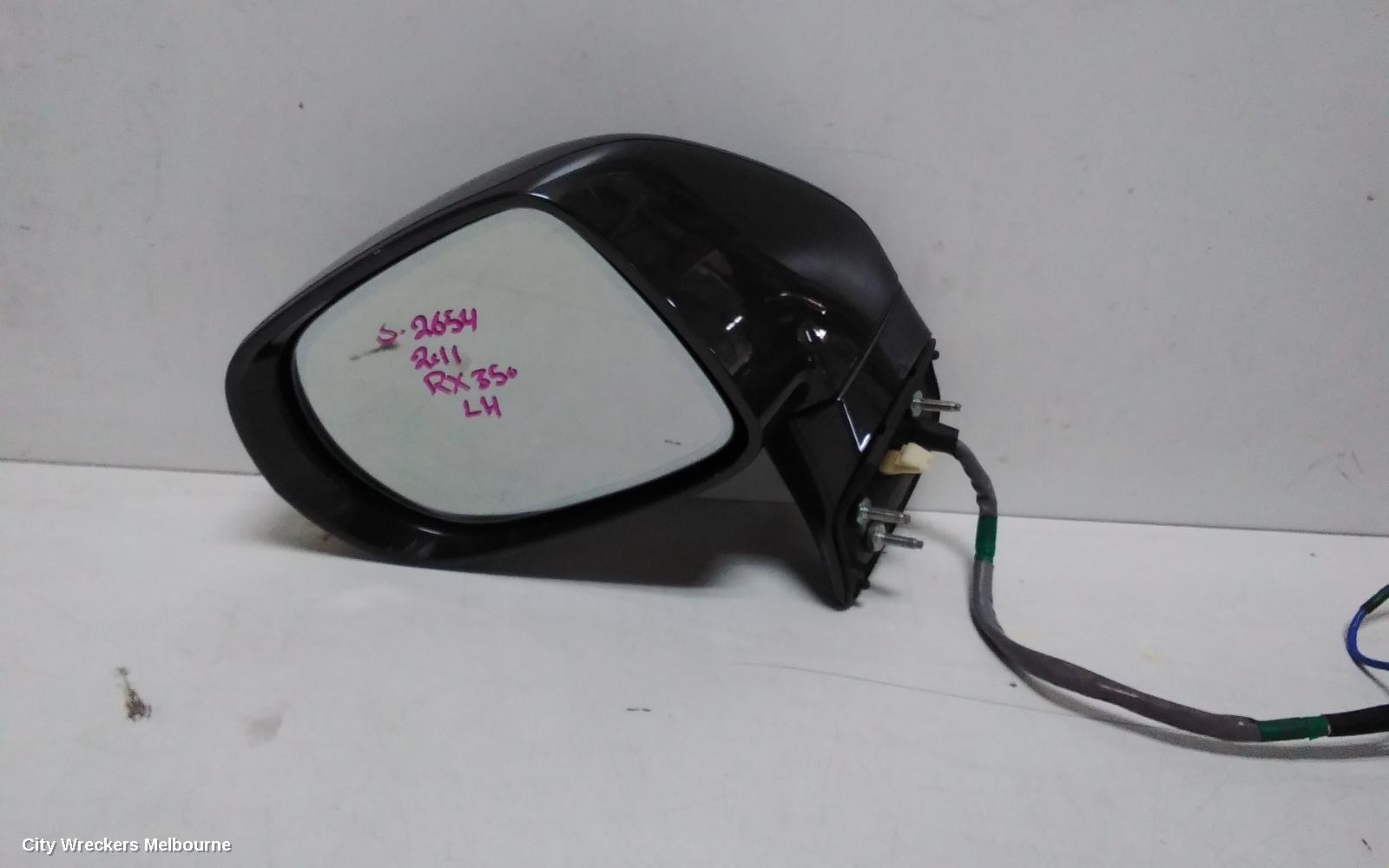 LEXUS RX SERIES LEFT DOOR MIRROR, AL10, COLOUR CODED, NON CAMERA TYPE, 12/2008 - 08/2015