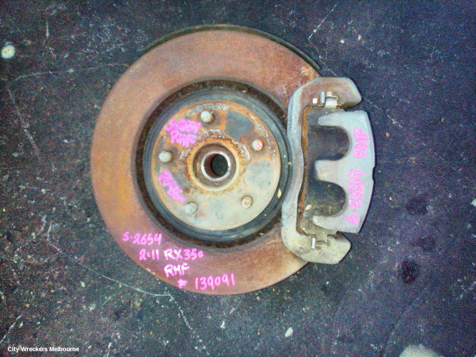 LEXUS RX SERIES RIGHT FRONT HUB ASSEMBLY, AL10, 12/2008 - 08/2015