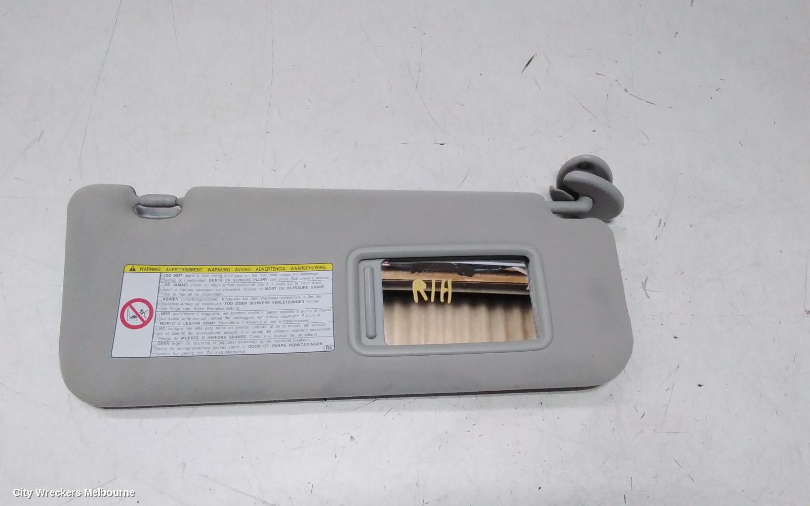LEXUS RX SERIES SUNVISOR, AL10, RH SIDE, 12/2008 - 08/2015