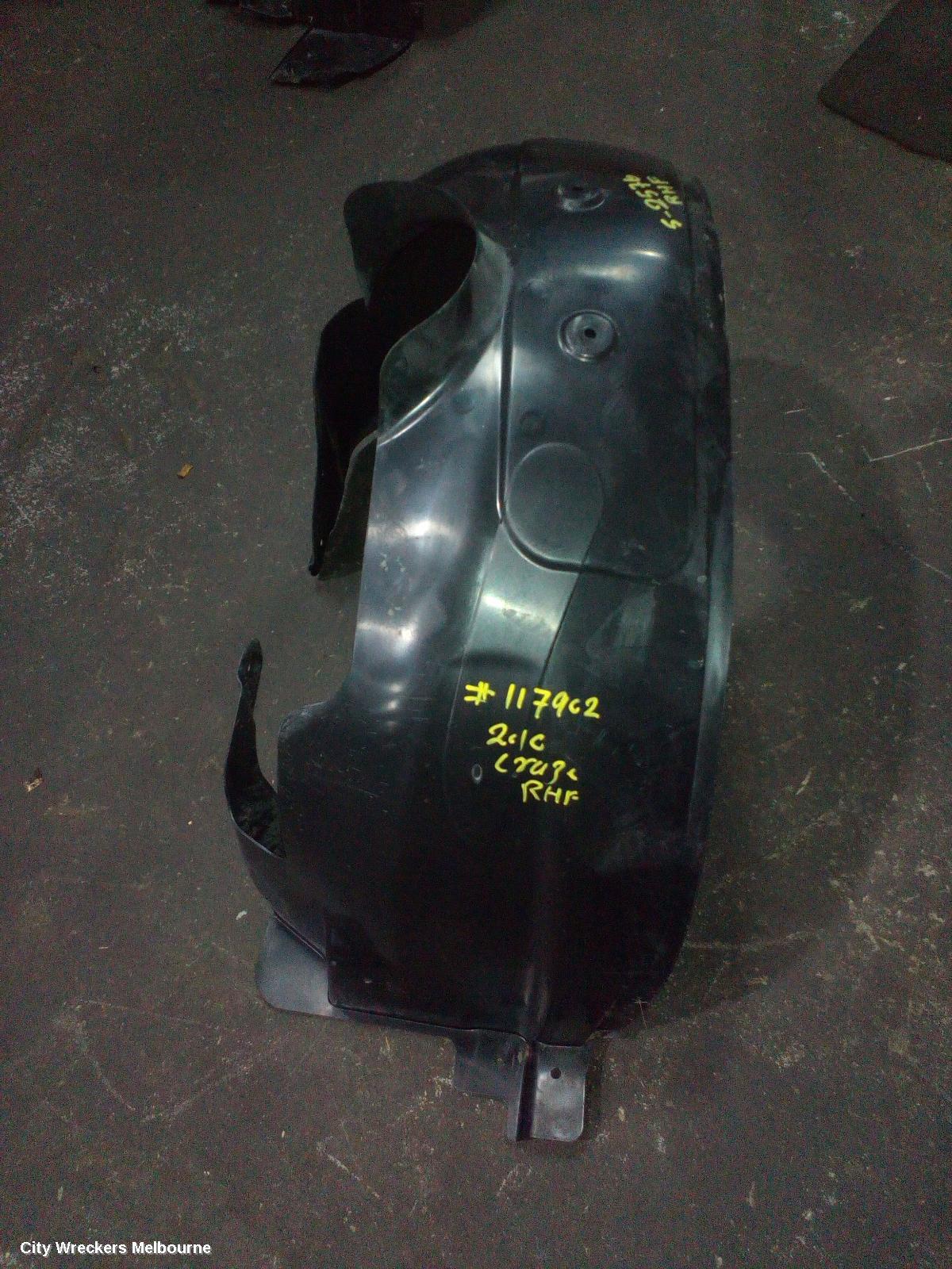 HOLDEN CRUZE RIGHT GUARD LINER, FRONT, JG, 03/2009 - 02/2011