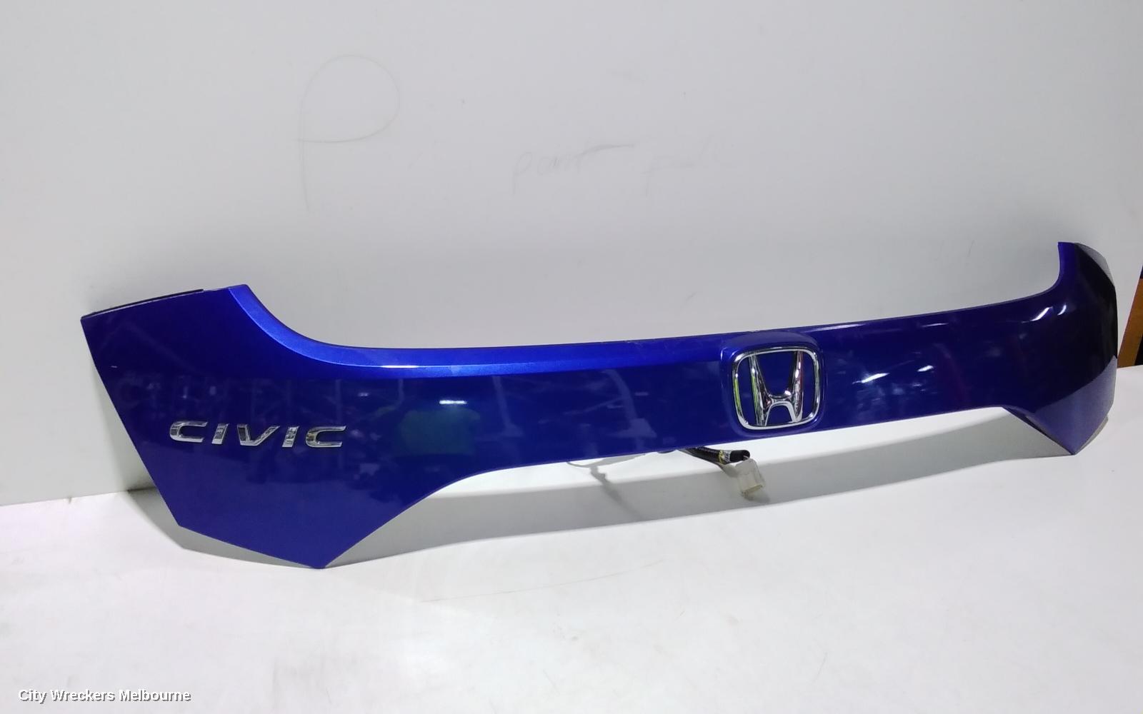 HONDA CIVIC REAR GARNISH, TAILGATE GARNISH, 10TH GEN, HATCH, TYPE R, 06/2017 - 08/2021