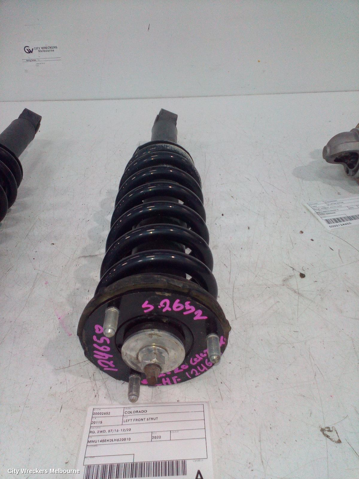 HOLDEN COLORADO LEFT FRONT STRUT, RG, 2WD, 07/2016 - 12/2020