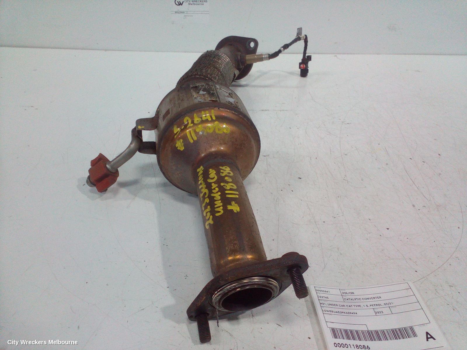 HAVAL JOLION CATALYTIC CONVERTER, A01, UNDER CAR-CAT TYPE, PETROL, 1.5, HEV, 4B15L, 01/2022 - 03/2024
