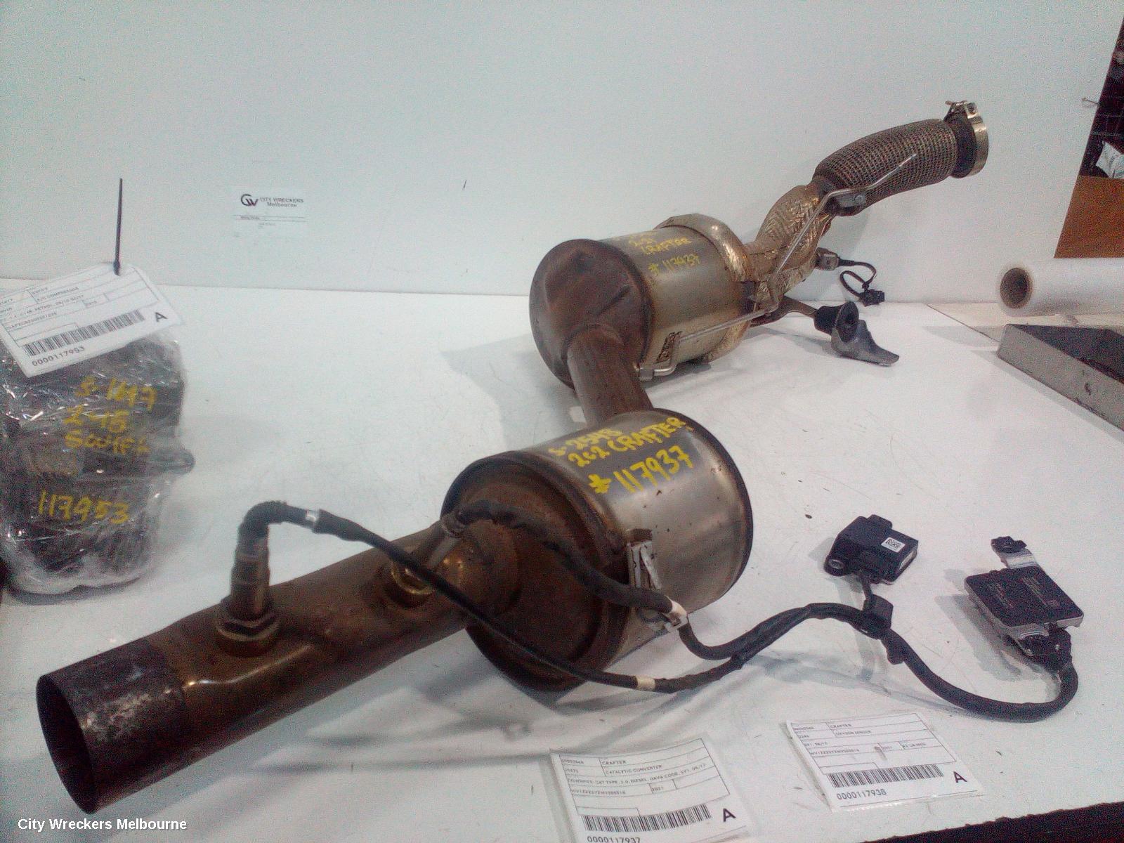 VOLKSWAGEN CRAFTER CATALYTIC CONVERTER, DOWNPIPE-CAT TYPE, 2.0, DIESEL, DAVA CODE, SY1, 08/2017 ONWARDS