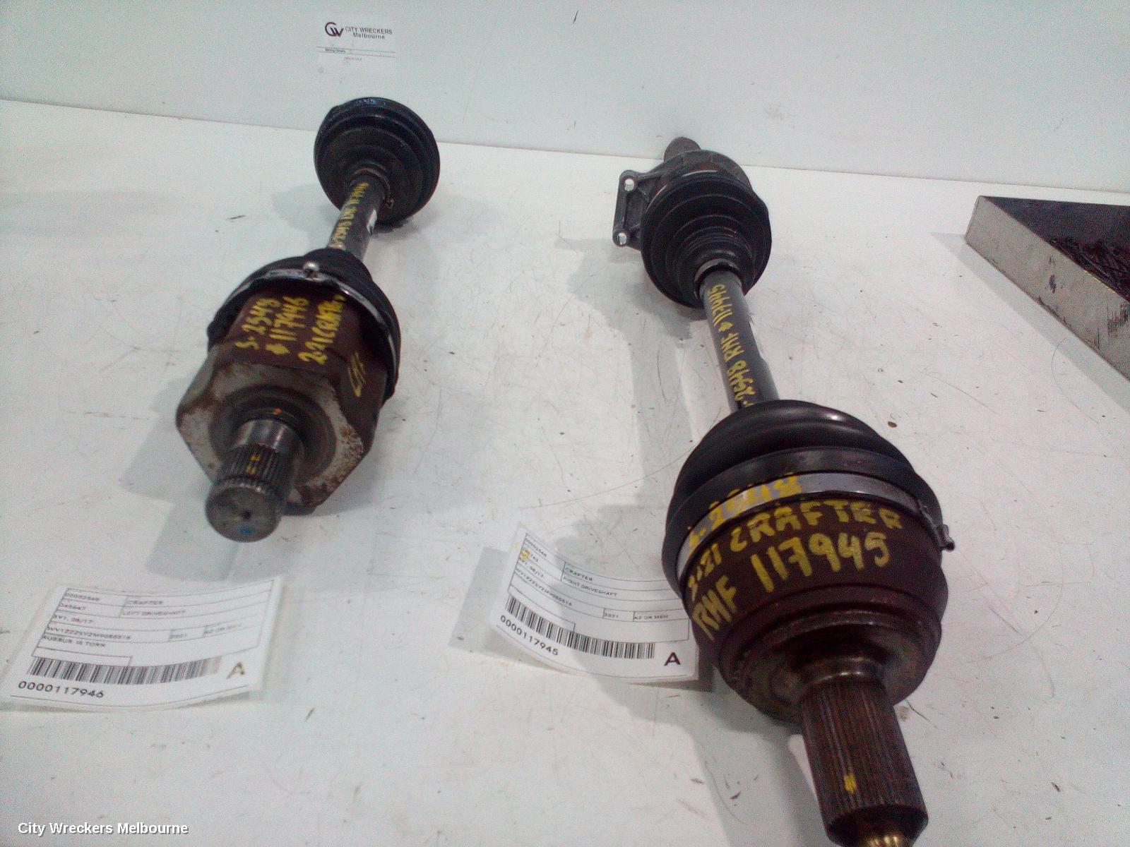 VOLKSWAGEN CRAFTER LEFT DRIVESHAFT, SY1, 08/2017 ONWARDS