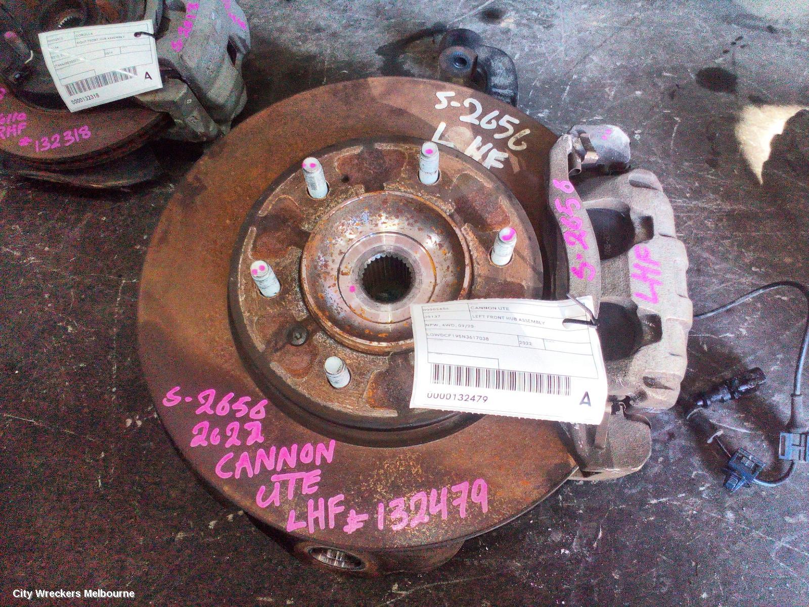 GREAT WALL CANNON UTE LEFT FRONT HUB ASSEMBLY, NPW, 4WD, 09/2020 ONWARDS