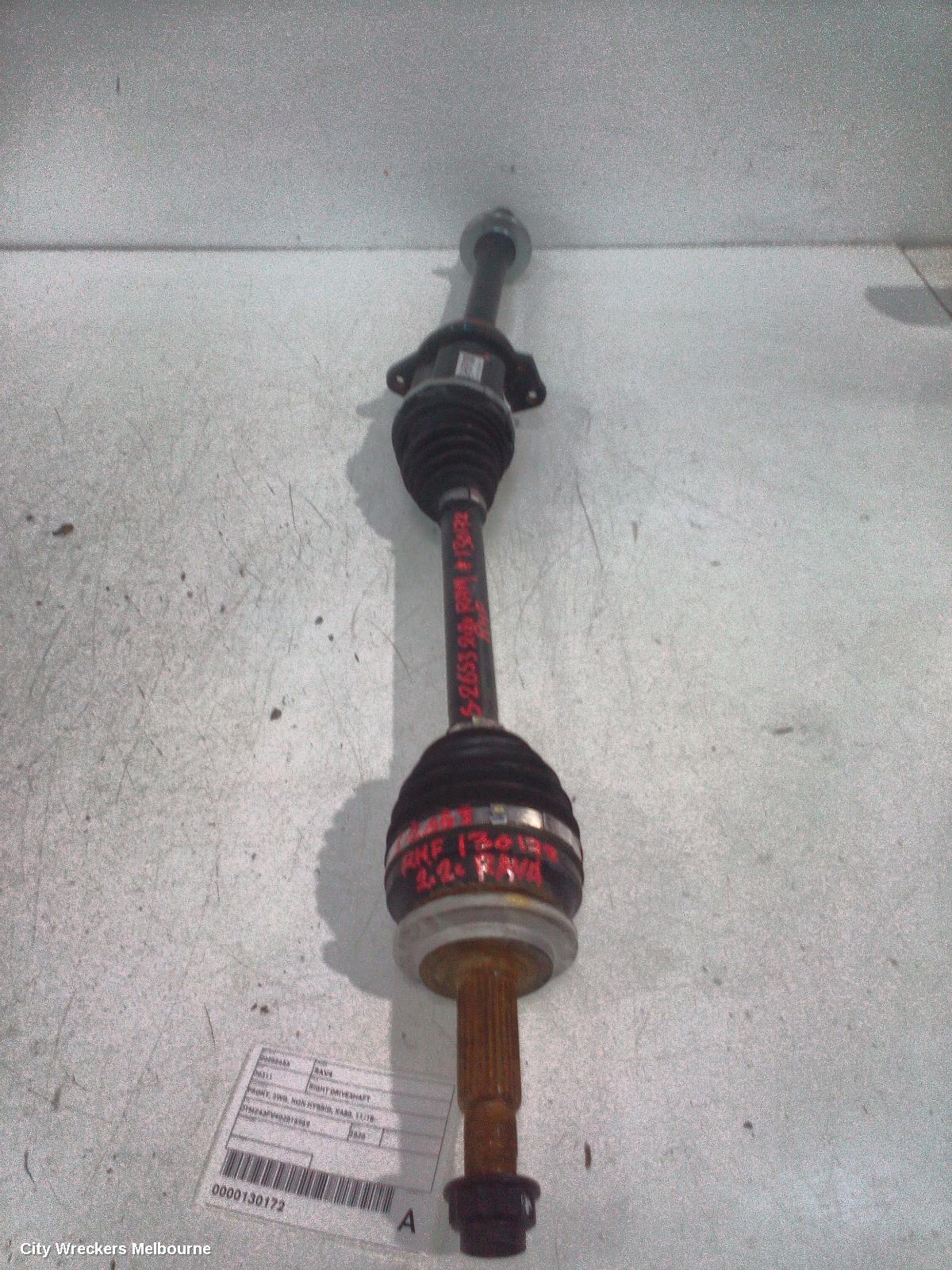 TOYOTA RAV4 RIGHT DRIVESHAFT, FRONT, 2WD, NON HYBRID, XA50, 11/2018 ONWARDS
