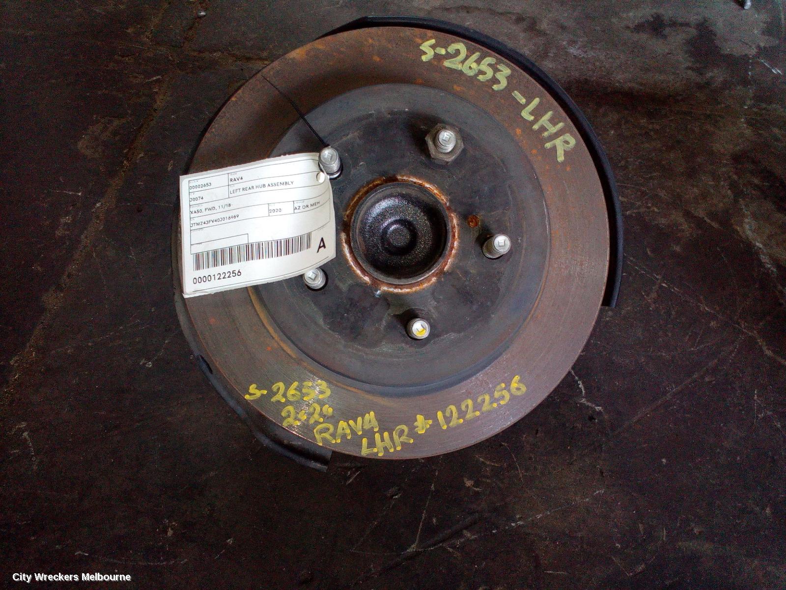 TOYOTA RAV4 LEFT REAR HUB ASSEMBLY, XA50, FWD, 11/2018 ONWARDS