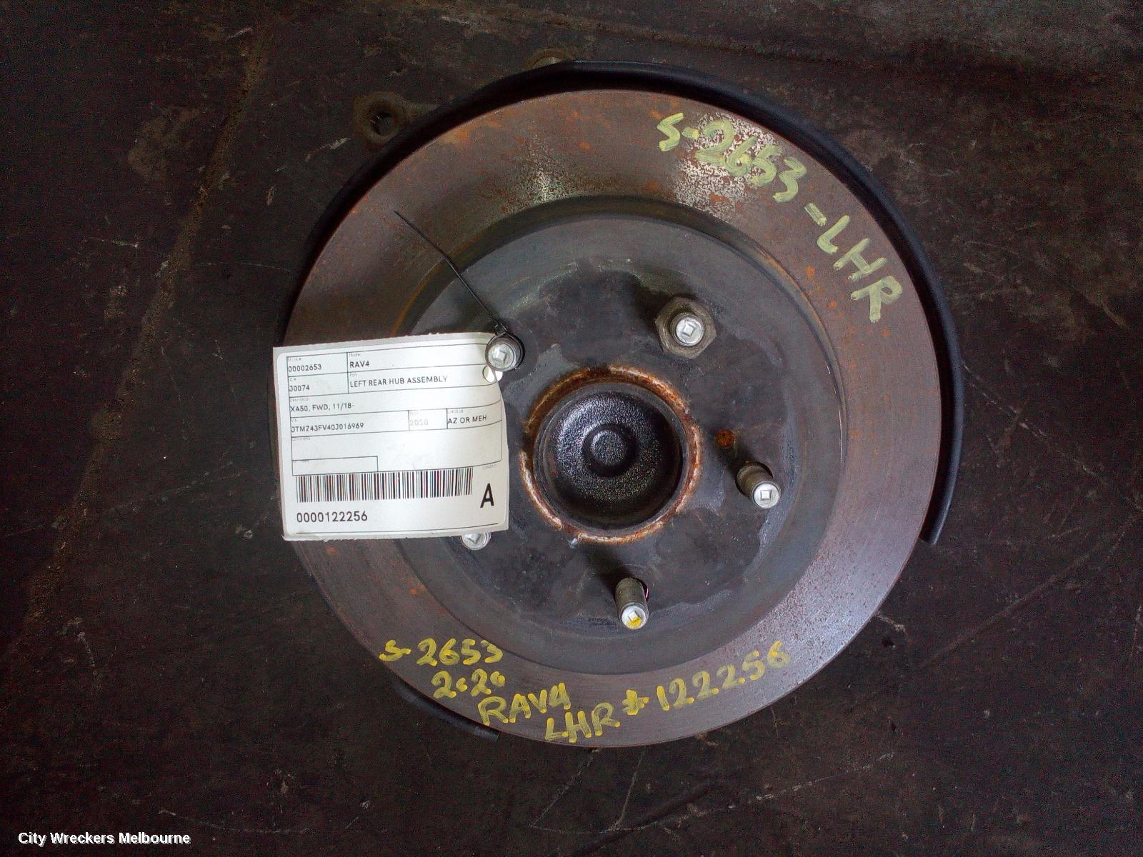 TOYOTA RAV4 LEFT REAR HUB ASSEMBLY, XA50, FWD, 11/2018 ONWARDS