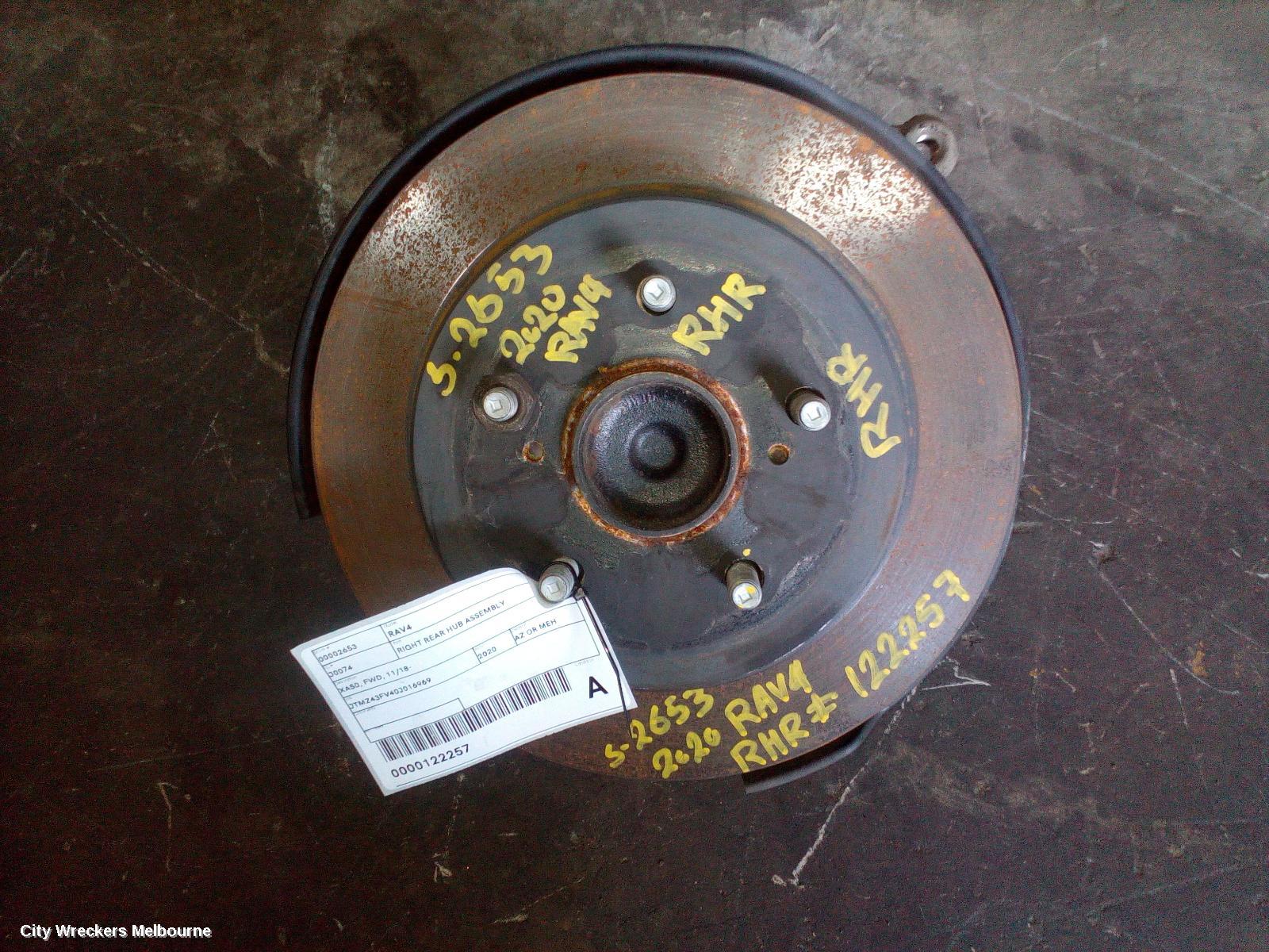 TOYOTA RAV4 RIGHT REAR HUB ASSEMBLY, XA50, FWD, 11/2018 ONWARDS