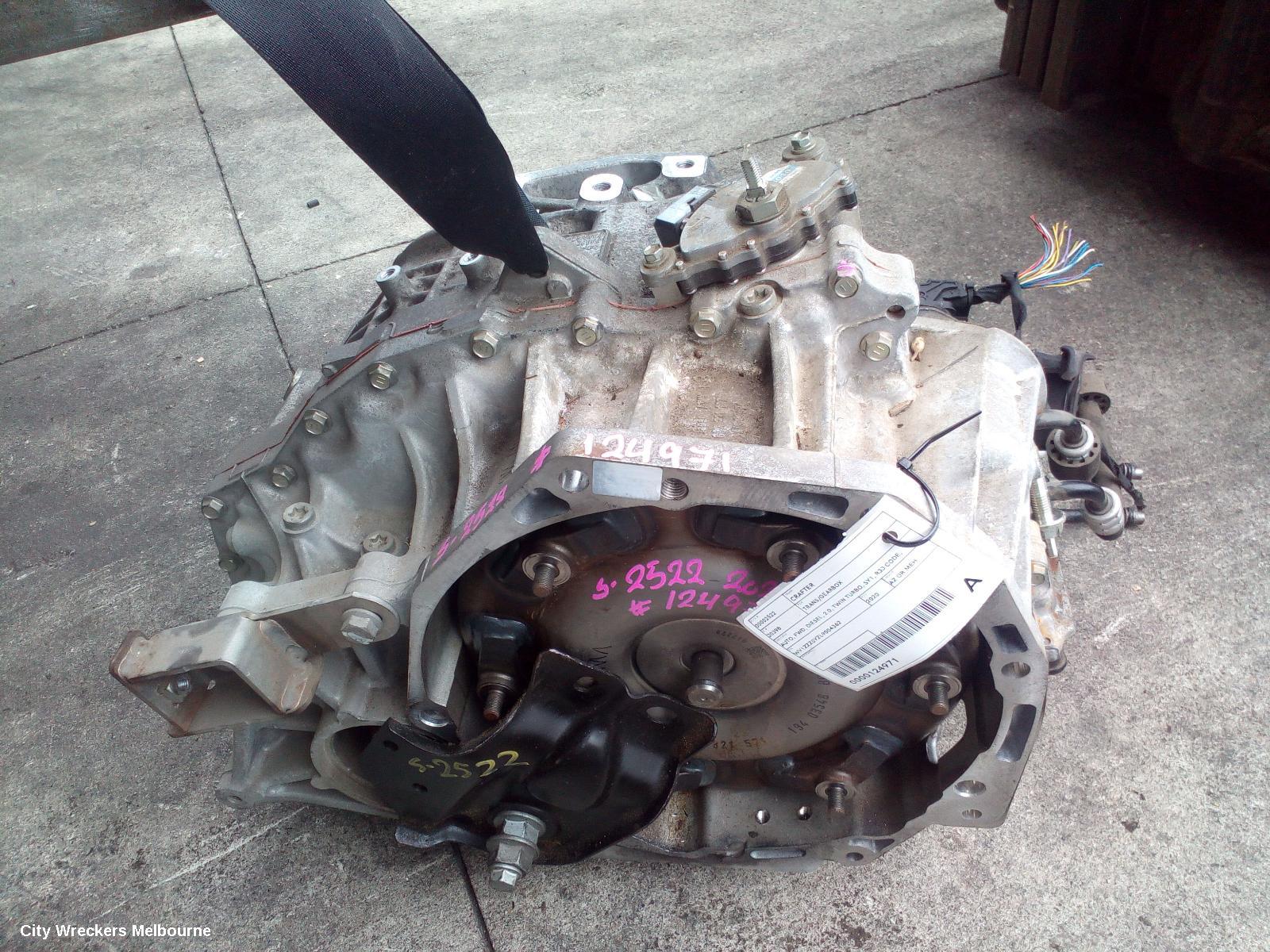 VOLKSWAGEN CRAFTER TRANS/GEARBOX, AUTO, FWD, DIESEL, 2.0, TWIN TURBO, SY1, RJJ CODE, 08/2017 ONWARDS