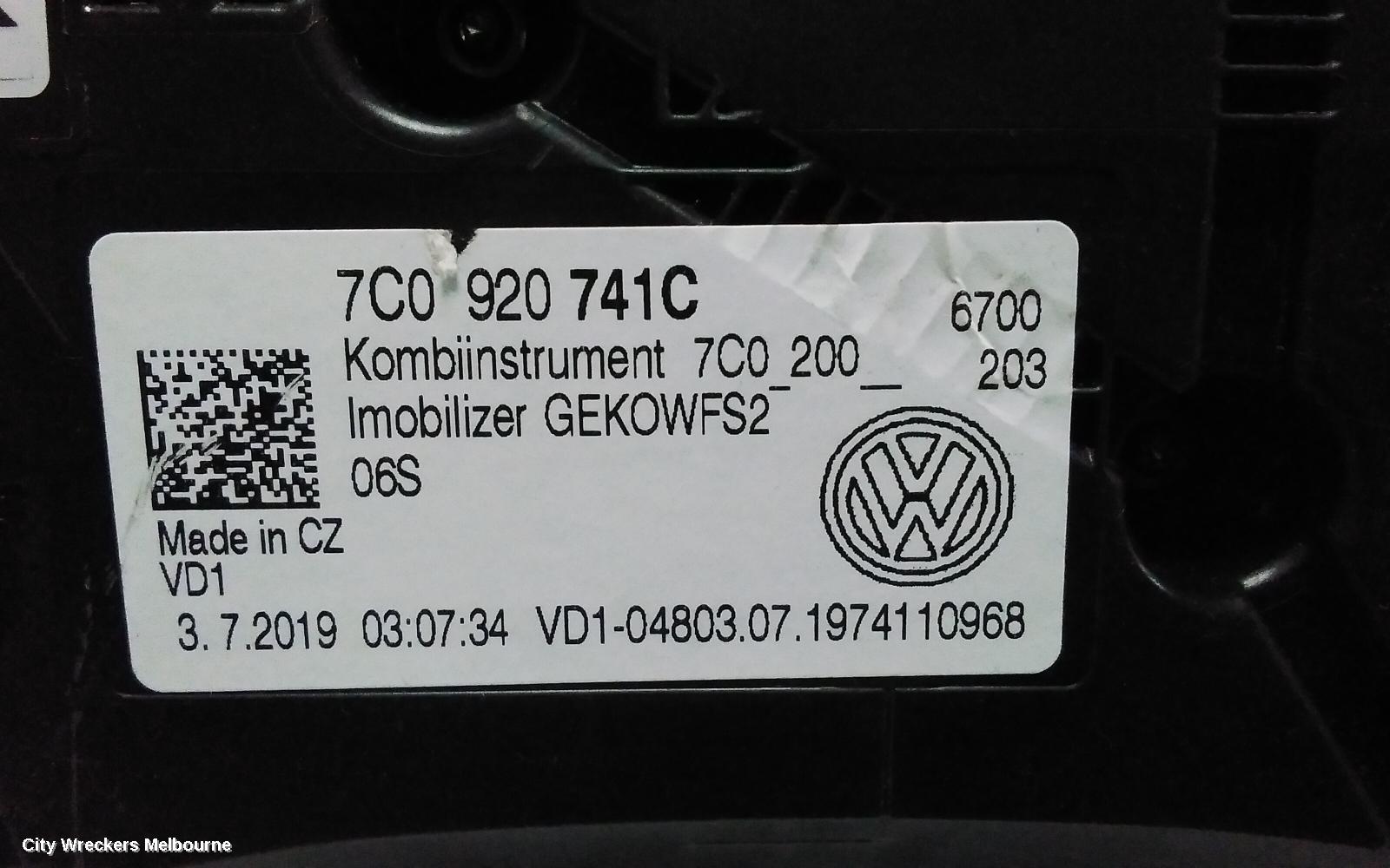 VOLKSWAGEN CRAFTER INSTRUMENT CLUSTER, AUTO T/M, SY1, 08/2017 ONWARDS