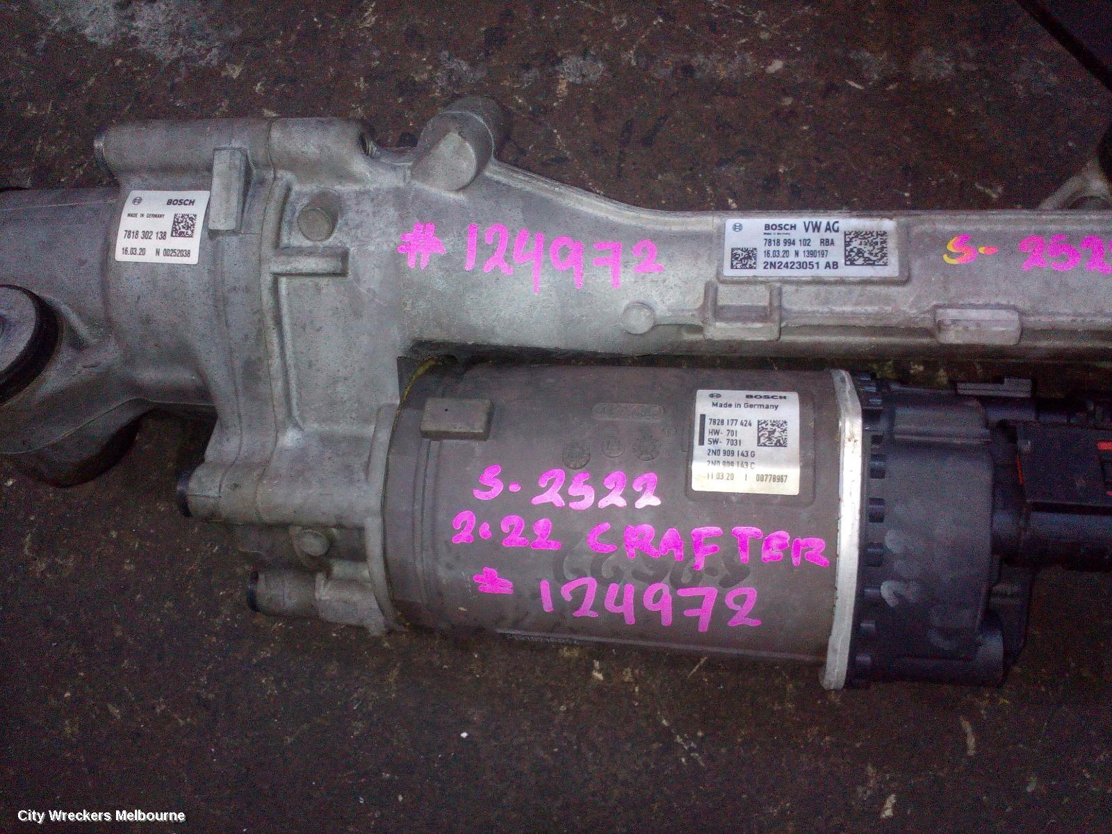 VOLKSWAGEN CRAFTER STEERING BOX/RACK, SY1, 08/2017 ONWARDS
