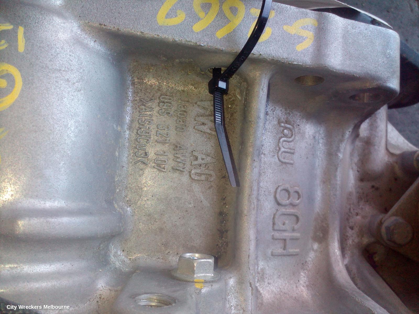 VOLKSWAGEN GOLF TRANS/GEARBOX, AUTO, FWD, PETROL, 1.4, VTS CODE, 8 SPEED, GEN 8, 09/2020 ONWARDS