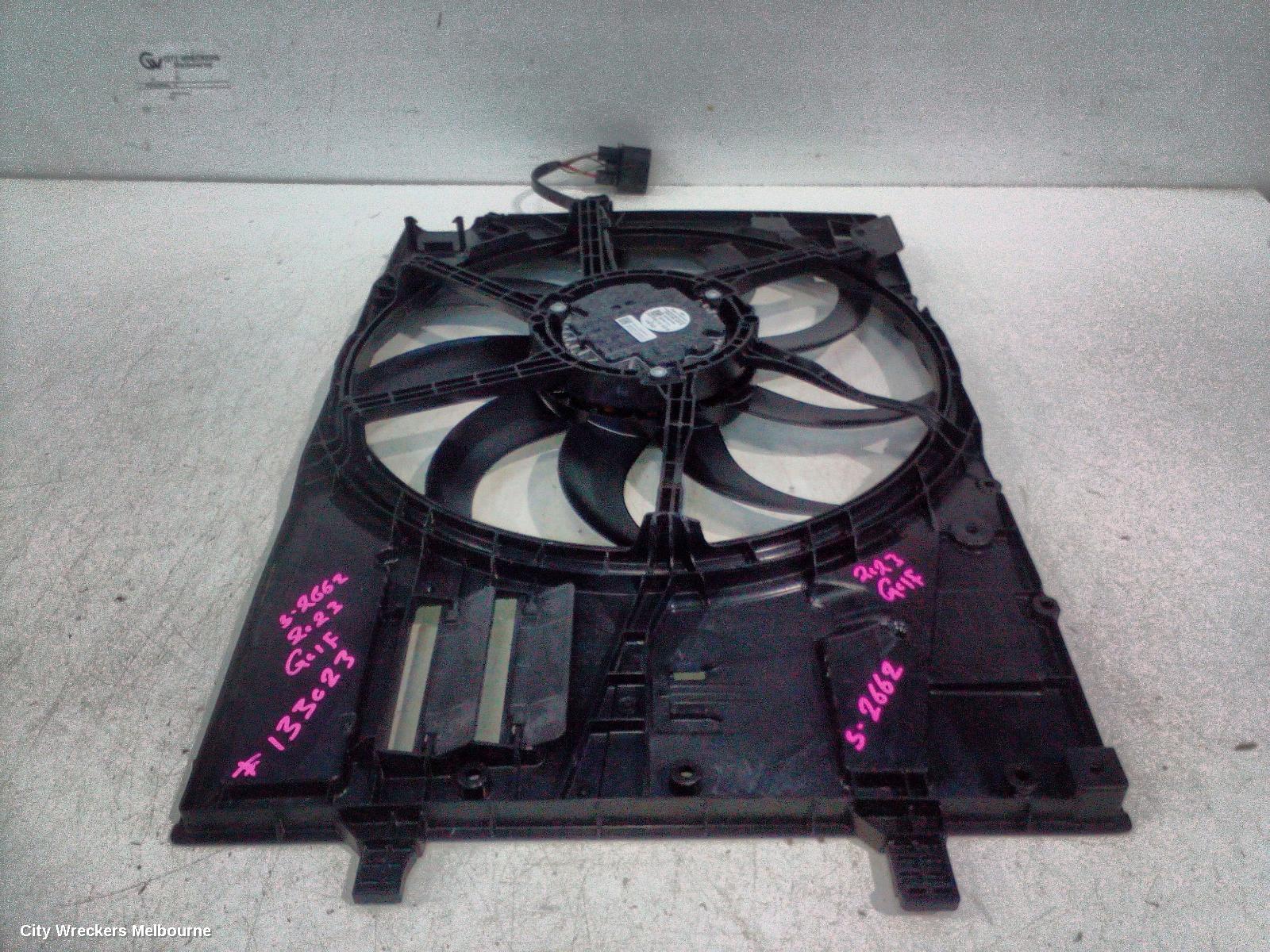 VOLKSWAGEN GOLF FAN, SINGLE FAN ASSY, PETROL, 1.4, TURBO, DJKA CODE, 400 WATT, GEN 8, 09/2020 ONWARDS