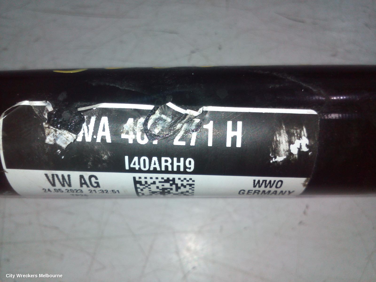 VOLKSWAGEN GOLF LEFT DRIVESHAFT, FRONT, AUTO T/M, 1.4, PETROL, DJKA CODE, GEN 8, 09/2020 ONWARDS
