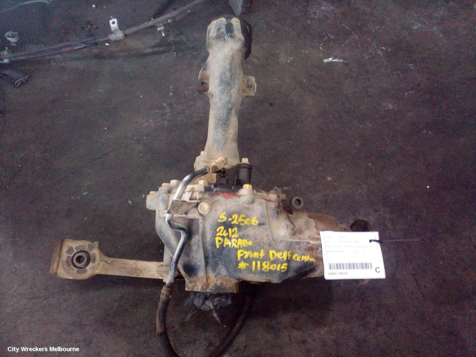 TOYOTA PRADO DIFFERENTIAL CENTRE, FRONT, 3.0, DIESEL, 150 SERIES, 3.909 RATIO (A02A CODE), 08/2009 - 05/2015